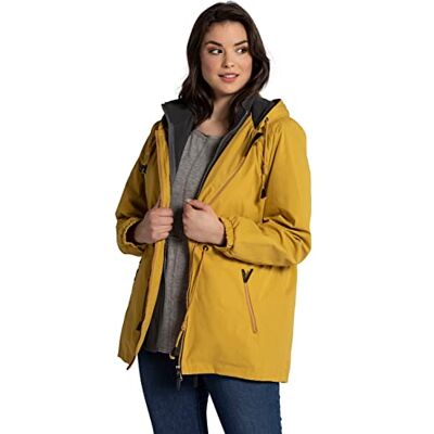 Ulla Popken Jacke Mit Fleeceweste jas voor dames met fleece vest, Goudgel, 42 grote maten Ulla Popken Jacke Mit Fleeceweste jas voor dames met fleece vest, Goudgel, 42 grote maten