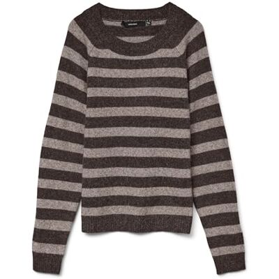 VERO MODA Vmdoffy Ls O-Neck Blouse Ga Noos, chocolade taart, XS VERO MODA Vmdoffy Ls O-Neck Blouse Ga Noos, chocolade taart, XS