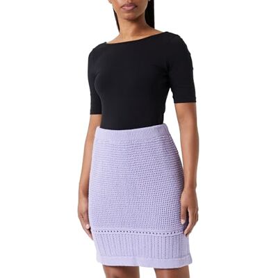 NALLY Gebreide minirok voor dames 11026970-NA02, lila, L, paars, L NALLY Gebreide minirok voor dames 11026970-NA02, lila, L, paars, L