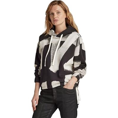 G-STAR Calligraphy Ao Loose Hooded Sweater dames Sweatshirt met capuchon G-STAR Calligraphy Ao Loose Hooded Sweater dames Sweatshirt met capuchon