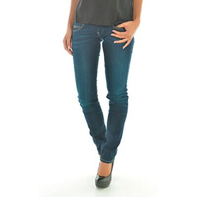 Pepe Jeans London Dames Venus Slim Straight Jeans, Low Rise Stretch Denim, Ultra Donkerblauwe Was Pepe Jeans London Dames Venus Slim Straight Jeans, Low Rise Stretch Denim, Ultra Donkerblauwe Was