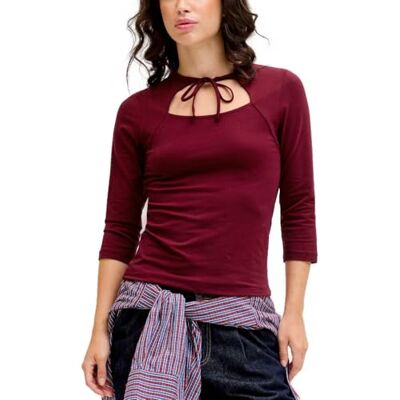JACK & JONES Jxgigi STR 3/4 Open Top JRS, Cabernet, M JACK & JONES Jxgigi STR 3/4 Open Top JRS, Cabernet, M