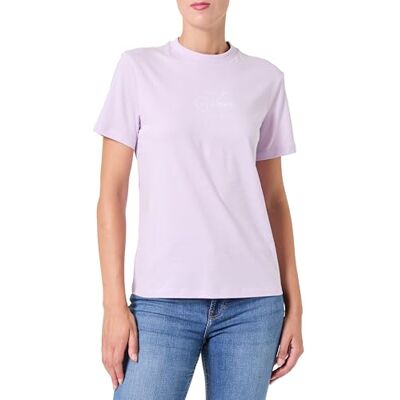 Calvin Jeans Grafische T-shirts voor dames, Paars (Lavender Blush), XXS Calvin Jeans Grafische T-shirts voor dames, Paars (Lavender Blush), XXS