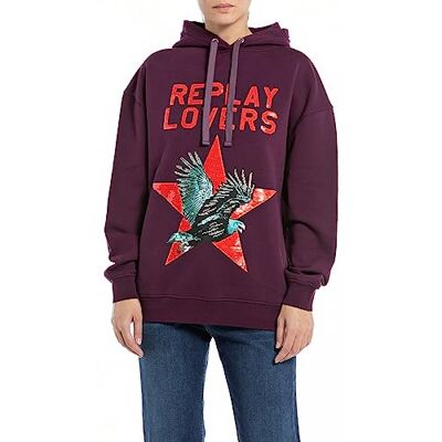 Replay W3100 dames Sweatshirt met capuchon Replay W3100 dames Sweatshirt met capuchon