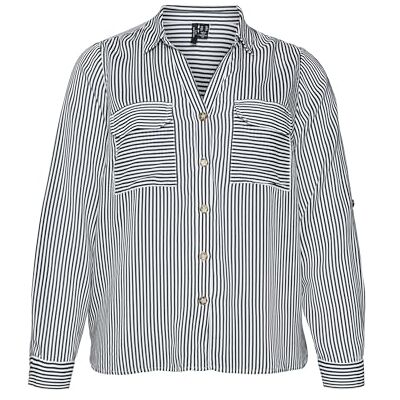 VERO MODA Dames Vmbumpy L/S Shirt New Curve Noos blouse, SNOW WHITE 1, 44 NL VERO MODA Dames Vmbumpy L/S Shirt New Curve Noos blouse, SNOW WHITE 1, 44 NL