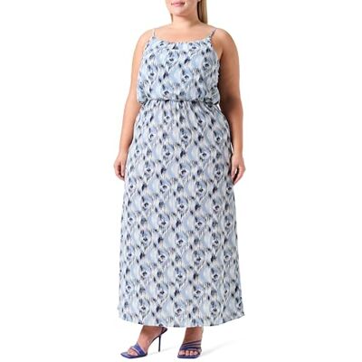 ONLY Onlwinner S/L Maxi Dress Noos Ptm, blauw, 46 ONLY Onlwinner S/L Maxi Dress Noos Ptm, blauw, 46