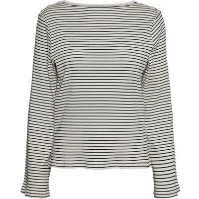 VERO MODA Vmlena Ls Boatneck Blouse VMA Noos Damesblouse met lange mouwen, Berch/Stripes: zwart, XXL VERO MODA Vmlena Ls Boatneck Blouse VMA Noos Damesblouse met lange mouwen, Berch/Stripes: zwart, XXL