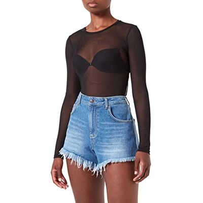 NOISY MAY Dames Nmjudith L/S Mesh Top Bg Noos Shirt met lange mouwen, zwart, S NOISY MAY Dames Nmjudith L/S Mesh Top Bg Noos Shirt met lange mouwen, zwart, S
