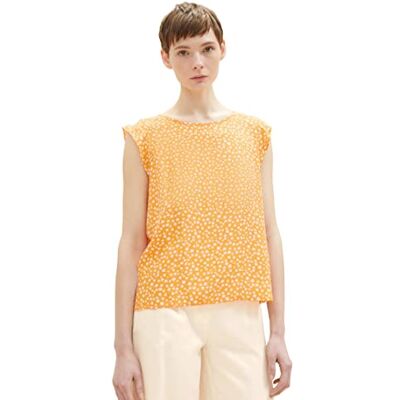 Tom Tailor Denim Dames blouse 1035708, 32188 Orange Flower Print, XS Tom Tailor Denim Dames blouse 1035708, 32188 Orange Flower Print, XS