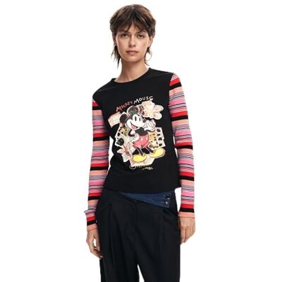 Desigual Woman Knit T-shirt Met Lange Mouwen dames T-Shirt Desigual Woman Knit T-shirt Met Lange Mouwen dames T-Shirt