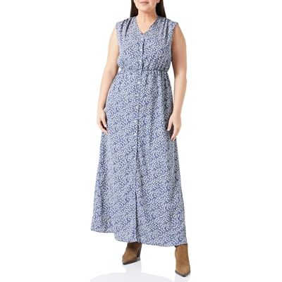 Colina dames maxi-jurk jurk, Marine wolwit, XL Colina dames maxi-jurk jurk, Marine wolwit, XL