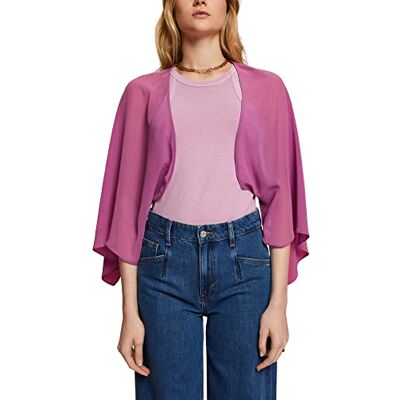 ESPRIT Collection Chiffon cardigan in sjaaldesign, paars, S ESPRIT Collection Chiffon cardigan in sjaaldesign, paars, S