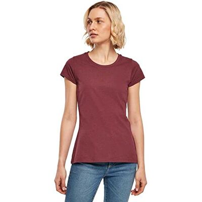 Build Your Brand Basic T-shirt voor dames, korte mouwen, ronde hals, van katoen, verkrijgbaar in vele kleuren, maten XS-5XL, rood (cherry), XL Build Your Brand Basic T-shirt voor dames, korte mouwen, ronde hals, van katoen, verkrijgbaar in vele kleuren, maten XS-5XL, rood (cherry), XL