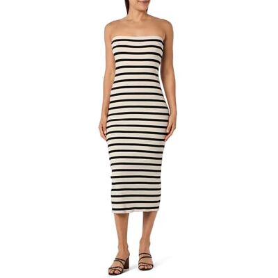 VILA Viheidi Tube-jurk voor midi, Berch/Stripes: zwart, M VILA Viheidi Tube-jurk voor midi, Berch/Stripes: zwart, M