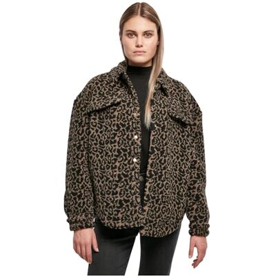 Urban Classics Dames AOP Sherpa Overhemd Shirt, Darktaupeleo, M, darktaupeleo, M Urban Classics Dames AOP Sherpa Overhemd Shirt, Darktaupeleo, M, darktaupeleo, M