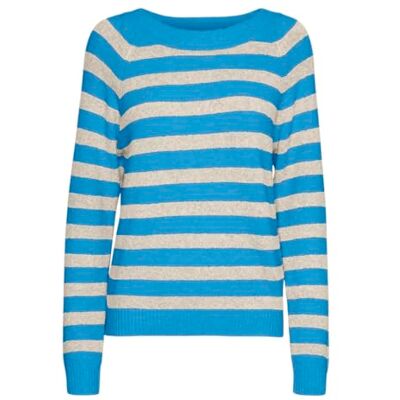 VERO MODA VMDOFFY LS O-hals blouse GA NOOS, Azuurblauw/strepen: berk, XS VERO MODA VMDOFFY LS O-hals blouse GA NOOS, Azuurblauw/strepen: berk, XS