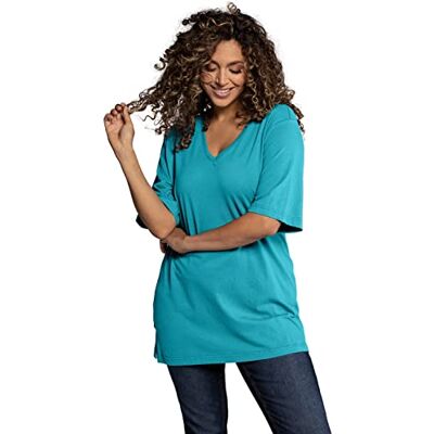 Ulla Popken , Damen, Große Größen, T-Shirt, V-Ausschnitt dames t-shirt Ulla Popken , Damen, Große Größen, T-Shirt, V-Ausschnitt dames t-shirt