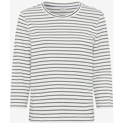 Brax Style Cira gestreept T-shirt in een interlock-artikel met 3/4 mouw, 22 Navy, 42 Brax Style Cira gestreept T-shirt in een interlock-artikel met 3/4 mouw, 22 Navy, 42