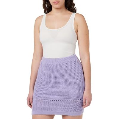 SIDONA Gebreide minirok voor dames 11026970-SI01, lila, L, paars, L SIDONA Gebreide minirok voor dames 11026970-SI01, lila, L, paars, L