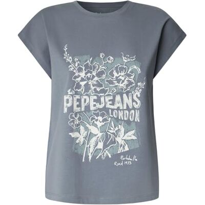 Pepe Jeans Dames Bernice T-shirt, blauw (Drill Blue), XS, Blauw (Boor Blauw), XS Pepe Jeans Dames Bernice T-shirt, blauw (Drill Blue), XS, Blauw (Boor Blauw), XS