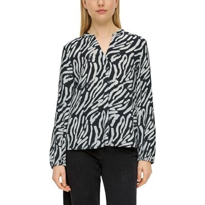 s.Oliver 2138963 dames Blouse met lange mouwen en allover print s.Oliver 2138963 dames Blouse met lange mouwen en allover print