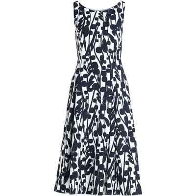 Vera Mont Cocktailjurk voor dames met print, crème/donkerblauw., 40 Vera Mont Cocktailjurk voor dames met print, crème/donkerblauw., 40