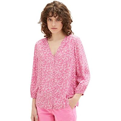 TOM TAILOR Damesblouse met patroon, 31745 Pink Geo Design, 32 TOM TAILOR Damesblouse met patroon, 31745 Pink Geo Design, 32