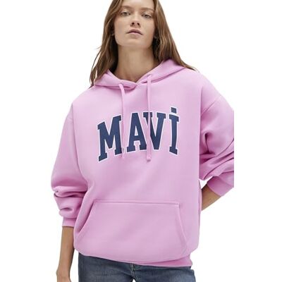 Mavi Dames Logo Hooded Sweatshirt Pullover, Lilac Chiffon, L, Lila Chiffon, L Mavi Dames Logo Hooded Sweatshirt Pullover, Lilac Chiffon, L, Lila Chiffon, L