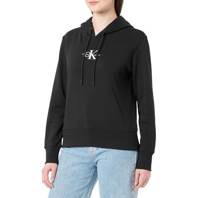 Calvin CK JEANS Dames MONOLOGO HOODIE J20J225358, zwart (ck zwart), XXS, Zwart (Ck Zwart), XXS Calvin CK JEANS Dames MONOLOGO HOODIE J20J225358, zwart (ck zwart), XXS, Zwart (Ck Zwart), XXS