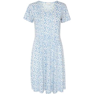 KAFFE Women's Midi Dress Floral Print Short Sleeves dames Casual jurk KAFFE Women's Midi Dress Floral Print Short Sleeves dames Casual jurk