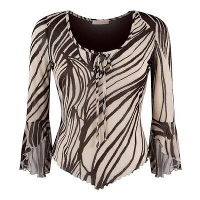 GUESS 3/4 Sl Serafina Mesh Top dames Shirt GUESS 3/4 Sl Serafina Mesh Top dames Shirt