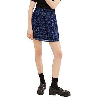Tom Tailor Denim TOM TAILOR-denim denim minirok voor dames met bloemenpatroon Tom Tailor Denim TOM TAILOR-denim denim minirok voor dames met bloemenpatroon