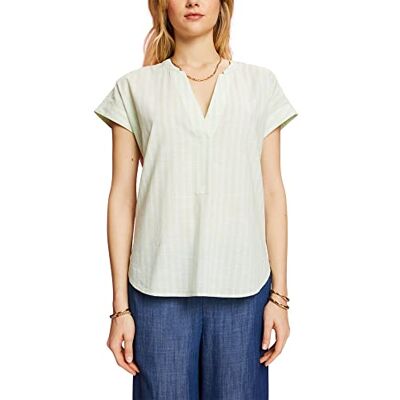 ESPRIT Gestreepte katoenen blouse, Citrus Green, XXS ESPRIT Gestreepte katoenen blouse, Citrus Green, XXS