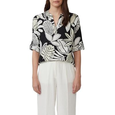 s.Oliver Bluse Aus Leinenmix Mit 3/4-ärmeln dames Bloes s.Oliver Bluse Aus Leinenmix Mit 3/4-ärmeln dames Bloes