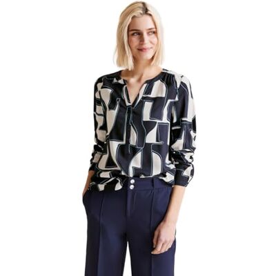 Street One Dames viscose blouse, blauw (deep blue), 34 Street One Dames viscose blouse, blauw (deep blue), 34