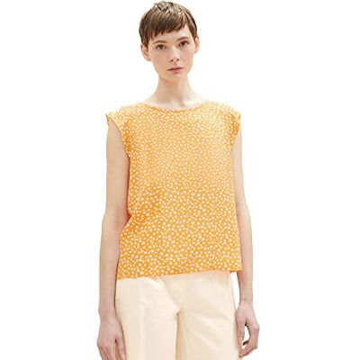 Tom Tailor Denim Dames blouse 1035708, 32188 Orange Flower Print, M Tom Tailor Denim Dames blouse 1035708, 32188 Orange Flower Print, M