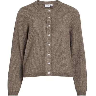 VILA Vilory O-Neck L/S Gebreide Cardigan-Noos, falcon, XS VILA Vilory O-Neck L/S Gebreide Cardigan-Noos, falcon, XS