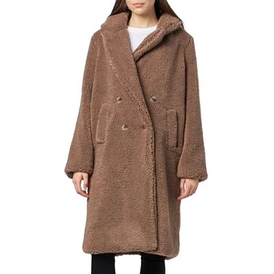 VILA Vilydia L/S Coat/Su lange jas voor dames, bruin, 38 VILA Vilydia L/S Coat/Su lange jas voor dames, bruin, 38