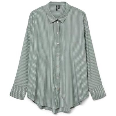 VERO MODA Vmnora Ls Oversize shirt WVN Ga Noos, Laurel Wreath, S VERO MODA Vmnora Ls Oversize shirt WVN Ga Noos, Laurel Wreath, S