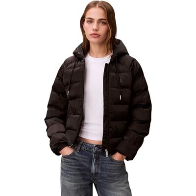 Calvin Dames SATIN LICHTGEWICHT KORT LOGO PUF LV047E509G Jassen, ZWART (Zwart), XS, Zwart (zwart), XS Calvin Dames SATIN LICHTGEWICHT KORT LOGO PUF LV047E509G Jassen, ZWART (Zwart), XS, Zwart (zwart), XS