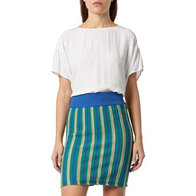 nelice Dames gebreide minirok 11026973-NE01, blauw meerkleurig, XS, Blauw meerkleurig., XS nelice Dames gebreide minirok 11026973-NE01, blauw meerkleurig, XS, Blauw meerkleurig., XS