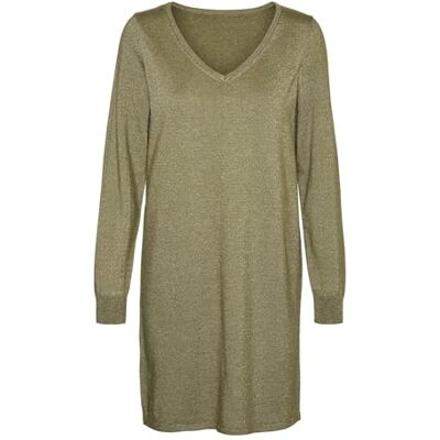 VERO MODA VMHAPPYSHINE LS 2WAY korte jurk Boo, Drod Herb/Detail: w. Gold Lurex, XS VERO MODA VMHAPPYSHINE LS 2WAY korte jurk Boo, Drod Herb/Detail: w. Gold Lurex, XS