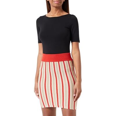 NALLY Dames gebreide minirok 11026973-NA02, rood meerkleurig, XS, rood, meerkleurig., XS NALLY Dames gebreide minirok 11026973-NA02, rood meerkleurig, XS, rood, meerkleurig., XS