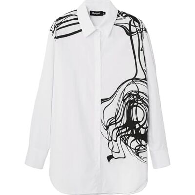 Desigual Woman Woven Shirt Met Lange Mouwen dames Blouse Desigual Woman Woven Shirt Met Lange Mouwen dames Blouse