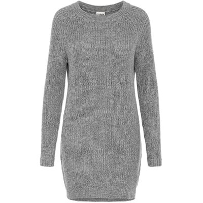 NOISY MAY NMSiesta O-Neck Knit Dress Korte jurk grijs gemêleerd Casual wear, Rock wear, Street wear NOISY MAY NMSiesta O-Neck Knit Dress Korte jurk grijs gemêleerd Casual wear, Rock wear, Street wear