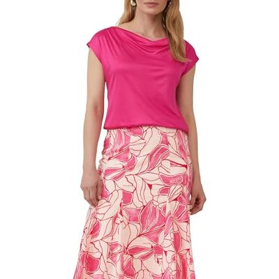 s.Oliver BLACK LABEL T-shirt met watervalhals, roze, 46 s.Oliver BLACK LABEL T-shirt met watervalhals, roze, 46