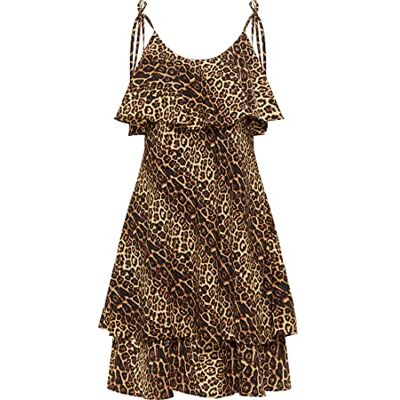 faina Damesjurk met luipaardprint 19222826-FA01, beige leo, L, Jurk met luipaardprint, L faina Damesjurk met luipaardprint 19222826-FA01, beige leo, L, Jurk met luipaardprint, L