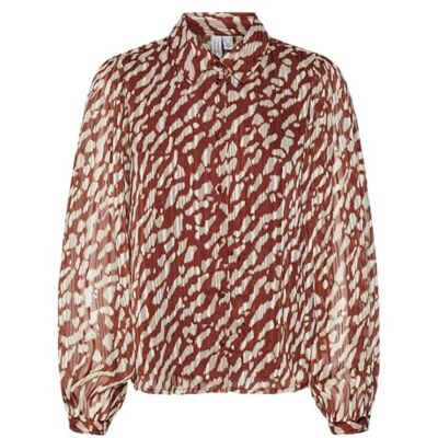 VERO MODA VMRIE L/S Shirt WVN BTQ GA, Fired Brick/Aop: rie, M VERO MODA VMRIE L/S Shirt WVN BTQ GA, Fired Brick/Aop: rie, M