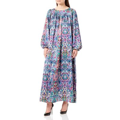 usha FESTIVAL Dames maxi-jurk 15929210, blauw meerkleurig, S, Blauw meerkleurig., S usha FESTIVAL Dames maxi-jurk 15929210, blauw meerkleurig, S, Blauw meerkleurig., S