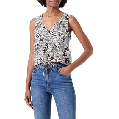 VILA VILIMIA KIW S/L V-hals croptop, Eggnog/Aop: kiw, 34 VILA VILIMIA KIW S/L V-hals croptop, Eggnog/Aop: kiw, 34